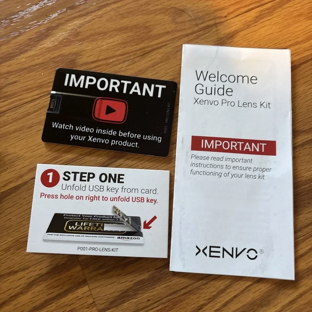 Xenvo Pro Lens Kit - Truview .45x Wide Angle Lens, Clarus 15x Macro w/ LED light